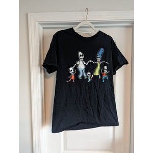 THE SIMPSONS L T-SHIRT BALCK SKELETONS